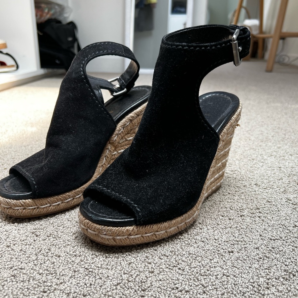 Women's Prada Suede Wedge Sandals
